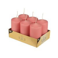 Stumpenkerzen Ø 6 x 11,5 altrosa 6er Pack