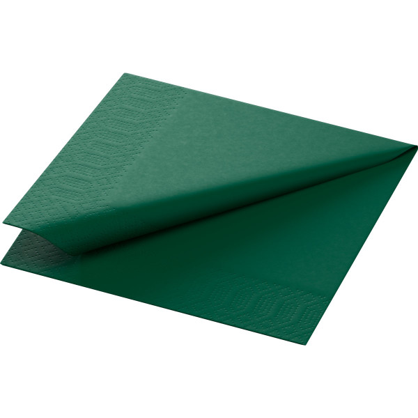 Partytischdecke.de | Duni Serviette Tissue 24x24 1/4 Falz dunkelgrün