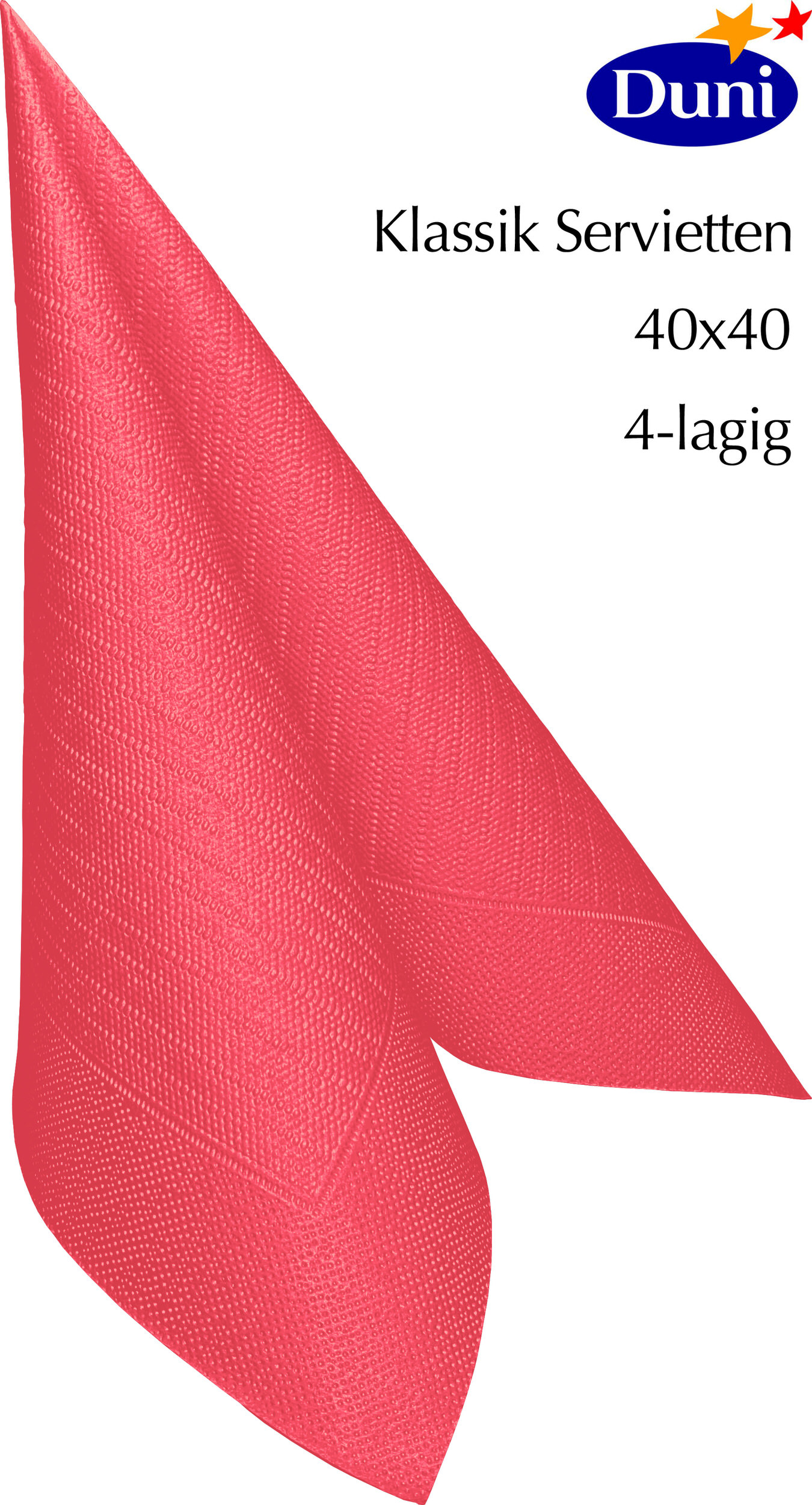 Trimming Shop Servietten Set 50x50cm - 10 Stück Rote Polyester Servietten Für Tischdeko