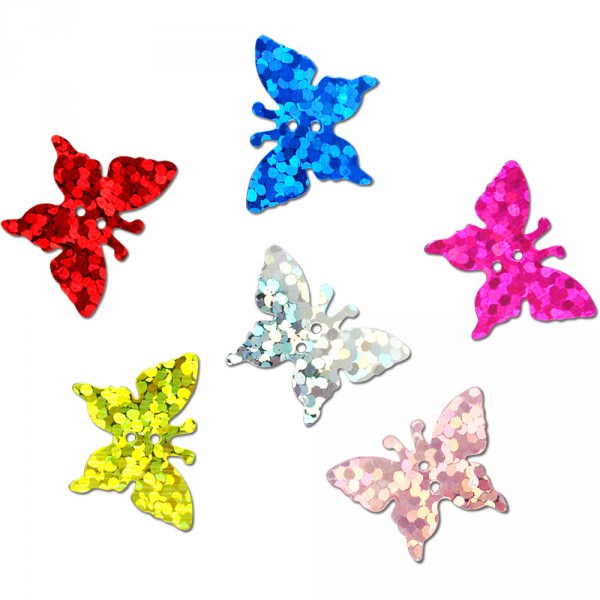 Deko-Schmetterlinge bunt/glitter Größe 18x14 20g