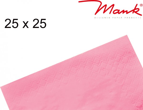 Partytischdecke.de | Serviette Mank 25x25 Tissue rosa