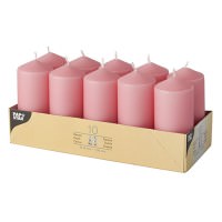 Stumpenkerzen Ø 4 x 9 Altrosa 10er Pack