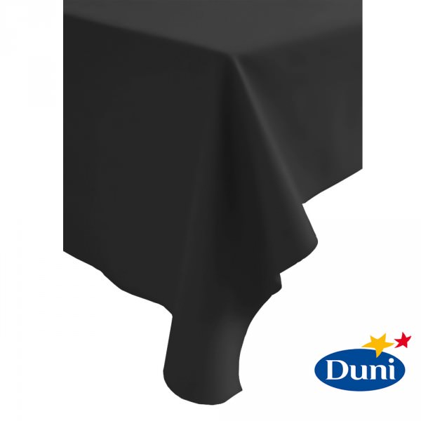 Duni Tischdecke schwarz Breite 80 - 118 cm x 25 m Dunicel in Premium Qualität von Duni