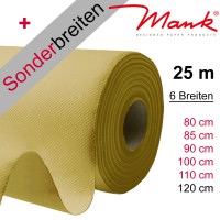Partytischdecke.de | Tischdecke Mank Linclass gold 25 m x Breite