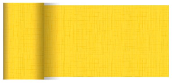 Partytischdecke.de | Tischläufer 15 cm x 20 m Dunicel Linnea gelb