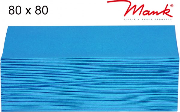 Partytischdecke.de | Mitteldecke 80 x 80 cm Mank Linclass aqua blau