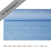 Partytischdecke.de | Papiertischdecke Damastprägung 8 lfm hellblau