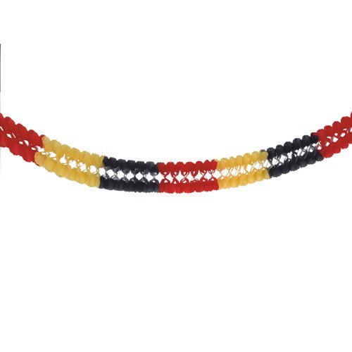 Partytischdecke.de | Girlande Papstar Ø 16 cm x 4 m schwarz-rot-gelb