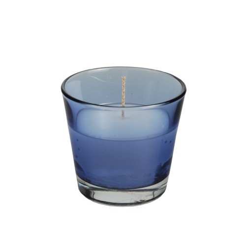 Glas mit Wachsfüllung Ø 90 x 80 mm blau 4 Stück