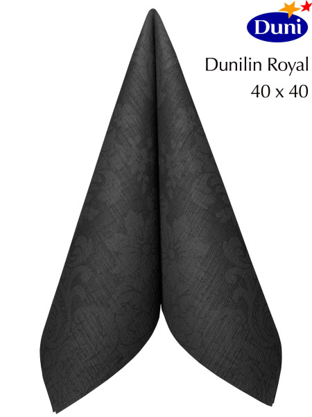 Partytischdecke.de | Duni Serviette Dunilin 40x40 Royal black