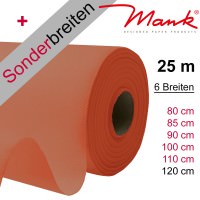 Partytischdecke.de | Tischdecke Mank Linclass terracotta 25 m x Breite