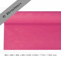 Partytischdecke.de | Papiertischdecke Damastprägung 6 lfm fuchsia