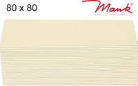 Partytischdecke.de | Mitteldecke 80 x 80 cm Mank Linclass champagner
