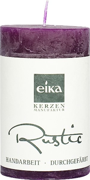 Partytischdecke.de | Kerze Eika Rustic Ø7x8 aubergine