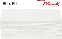 Partytischdecke.de | Mitteldecke 80 x 80 cm Mank Linclass weiss
