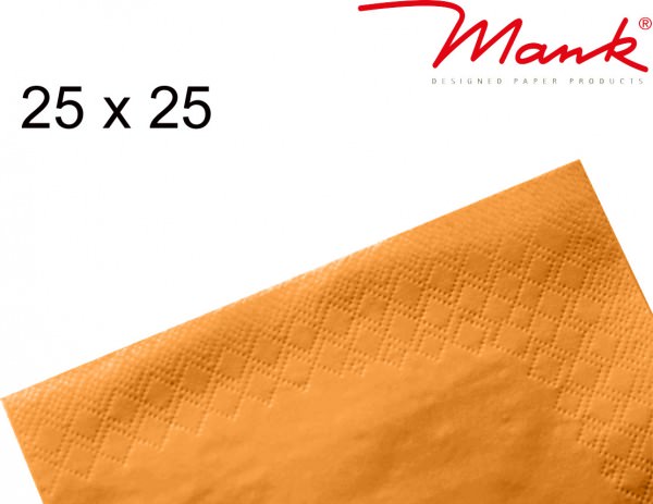 Partytischdecke.de | Serviette Mank 25x25 Tissue orange