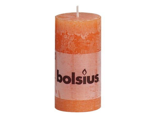 Partytischdecke.de | Kerze Bolsius Rustic Ø5x10 Orange