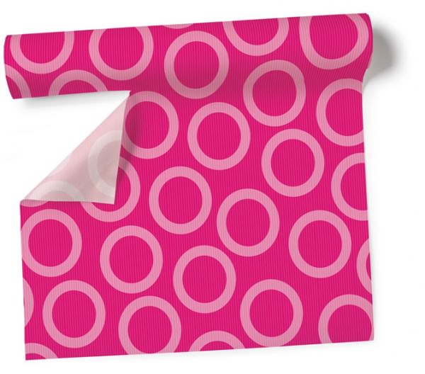 Partytischdecke.de | Tischdecke 1,2 x 5 m Circle pink