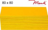 Partytischdecke.de | Mitteldecke 80 x 80 cm Mank Linclass gelb