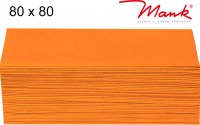 Partytischdecke.de | Mitteldecke 80 x 80 cm Mank Linclass orange