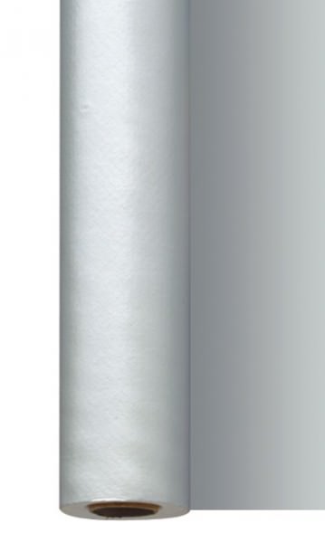 Partytischdecke.de | Tischdecke 1,20 m x 25 m Dunisilk silber