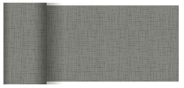 Partytischdecke.de | Tischläufer 15 cm x 20 m Dunicel Linnea granite grey