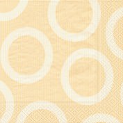 Partytischdecke.de | Servietten 25x25 Circle creme 20 Stück