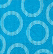 Partytischdecke.de | Servietten 25x25 Circle aqua 20 Stück