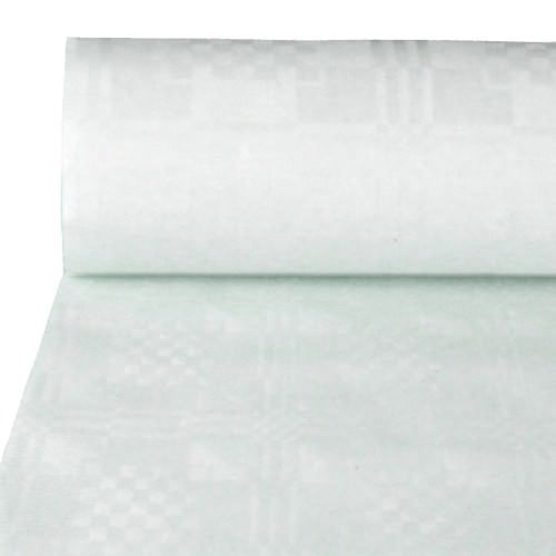 Partytischdecke.de | Papiertischdecke Damastprägung 1,2 m x 100 m weiss