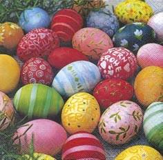 Partytischdecke.de | Servietten 33x33 Colourful Eggs 20 Stück