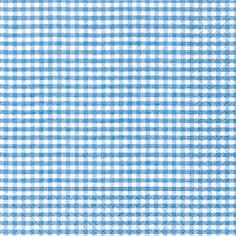 Partytischdecke.de | Servietten 33x33 Vichy blue 20 Stück
