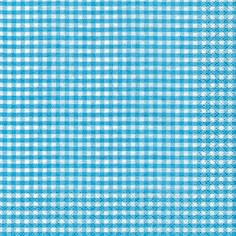 Partytischdecke.de | Servietten 33x33 Vichy turquoise 20 Stück
