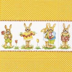 Partytischdecke.de | Servietten 33x33 Little Bunnies 20 Stück