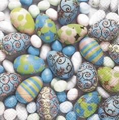 Partytischdecke.de | Servietten 33x33 Nostalgic Eggs 20 Stück