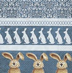 Partytischdecke.de | Servietten 33x33 Parade of Bunnies 20 Stück