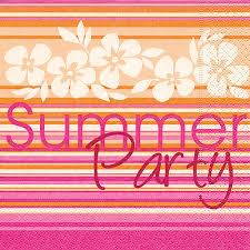 Partytischdecke.de | Servietten 25x25 Summer Party 20 Stück