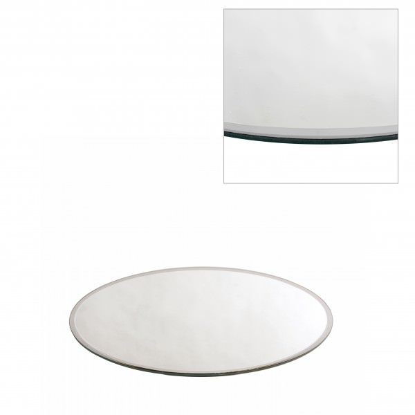 Spiegelplatte mit Facettenschliff Ø 20 cm