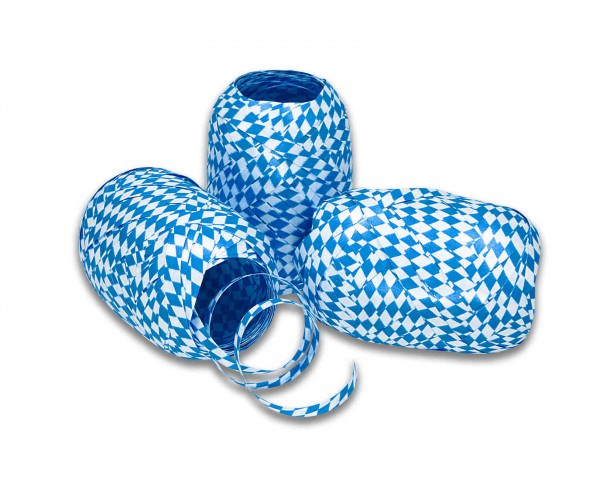 Partytischdecke.de | Band BAVARIA weiss-blau 5-mm x 20-m-Eiknäuel