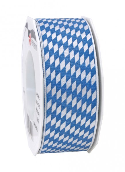 Partytischdecke.de | Band BAVARIA weiss-blau 40-mm x 20-m-Rolle