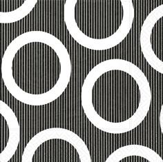 Partytischdecke.de | Servietten 40x40 Circle black 20 Stück
