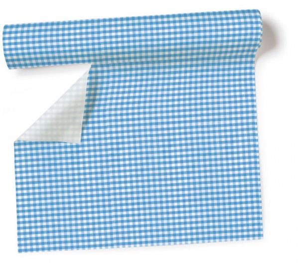 Partytischdecke.de | Tischläufer 40 cm x 3,60 m Vichy blue