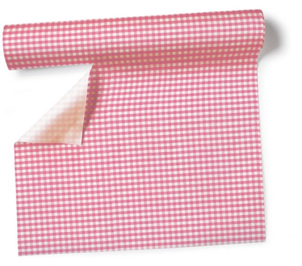 Partytischdecke.de | Tischläufer 40 cm x 3,60 m Vichy rosé