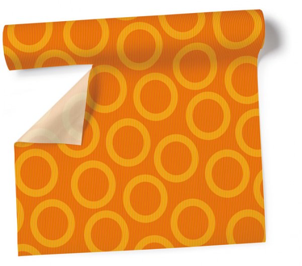Partytischdecke.de | Tischdecke 1,2 x 5 m Circle orange