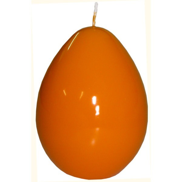 Partytischdecke.de | Eika Kerze, orange glatt Osterei H130 x Ø 97 mm, 1 Stück