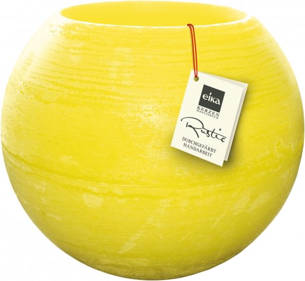 Partytischdecke.de | Rustic Wachswindlicht Ø15 lemon