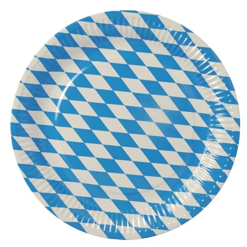 Partytischdecke.de | Pappteller Ø 26 cm Bayerisch Blau 50 Stück