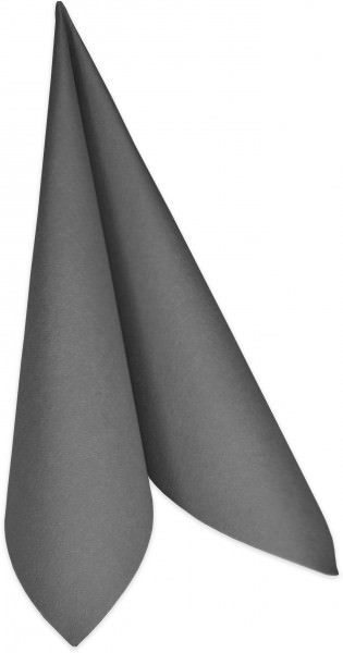 Partytischdecke.de | Serviette Duni Dunisoft 40x40, 1/4 Falz granite grey 60 Stück