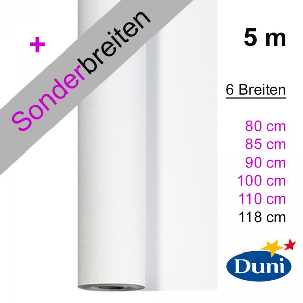 Partytischdecke.de | Tischdecke Duni Dunicel weiss 5 m x Breite