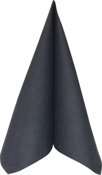 Duni Serviette Tissue 24x24 1/4 Falz schwarz 250er