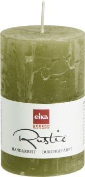 Partytischdecke.de | Kerze Eika Rustic Ø7x8 kiwi